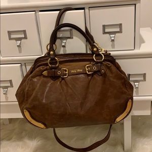 Authentic miu miu brown bag handbag and crossbody